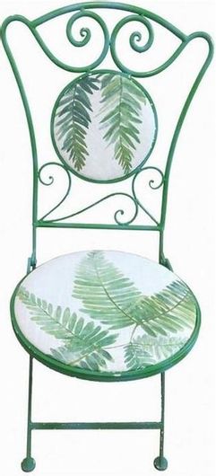 Καρέκλα Εξωτερικού Χώρου Artekko Μεταλλική HA0147 με Μαξιλάρι 40x40x98cm Πράσινο