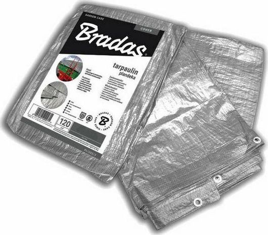 Μουσαμάς Bradas Αδιάβροχος 120gr / m² 2x3m Ελαφρού Τύπου Ασημί