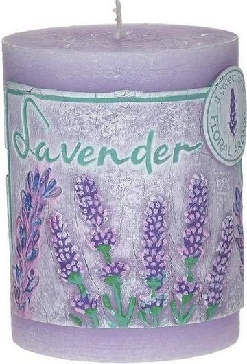 Αρωματικό Κερί Inart Λεβάντα Λιλά 7x9cm
