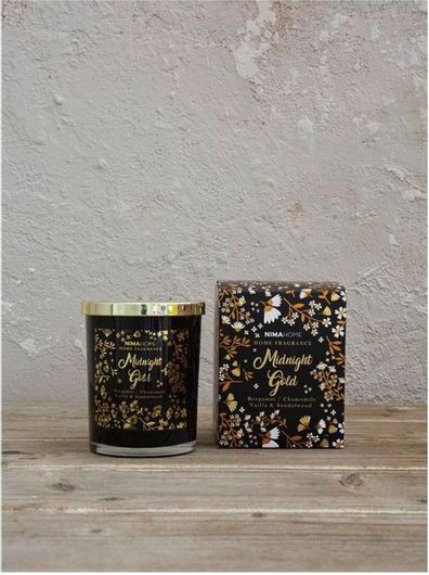 Αρωματικό Κερί Nima σε Βάζο Midnight Gold 160gr