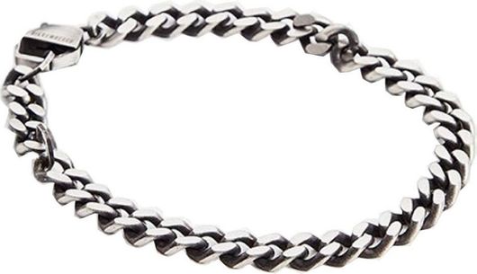 Αλυσίδα Χειρός Bikkembergs Diamonds από Ανοξείδωτο Ατσάλι με Διαμάντι Ανθρακί SKIB04WV Λευκό