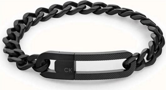 Ανδρική Αλυσίδα Χειρός Calvin Klein από Ανοξείδωτο Ατσάλι Μήκους 21cm Μαύρο