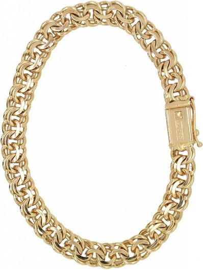 Αλυσίδα Χειρός Χρυσό 14K Λεπτή Πάχους 3mm & Μήκους 20cm Κίτρινο