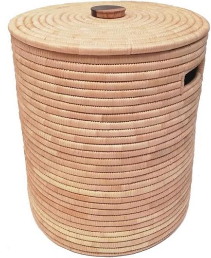 Διακοσμητικό Καλάθι Pennie Ψάθινο με Καπάκι 40x40x45cm Natural