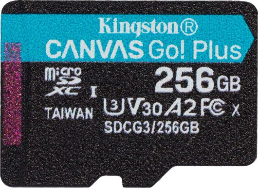 Κάρτα Μνήμης Kingston Canvas Go Plus microSDXC U3 Class 10 UHS-I / V30 256GB