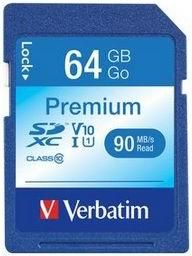 Verbatim Premium SDXC 64GB Class 10 U1 UHS-I