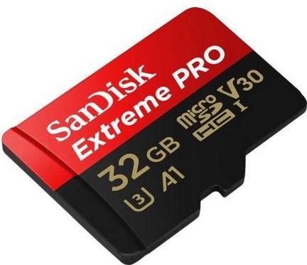 Κάρτα Μνήμης Sandisk Extreme Pro microSDHC U3 Class 10 UHS-I / V30 32GB με Αντάπτορα