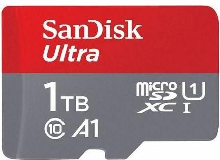Κάρτα Μνήμης Sandisk microSDXC U1 Class 10 UHS-I / 1000GB με Αντάπτορα