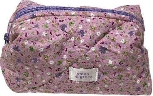 Γυναικείο Νεσεσέρ Lemon & Grace με Λουλούδια 21x12cm Ροζ