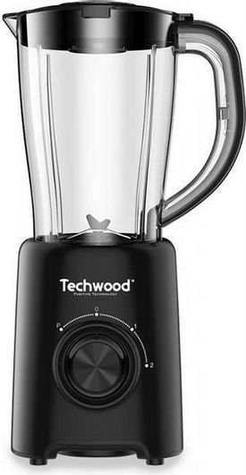 Μπλέντερ Techwood TBL-786 για Smoothies με Γυάλινη Κανάτα 1.5lt 500W Μαύρο