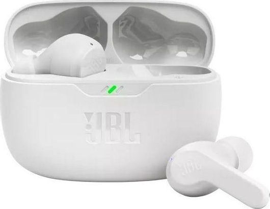 Bluetooth Handsfree JBL Wave Beam In-ear Ακουστικά με Θήκη Φόρτισης Λευκό