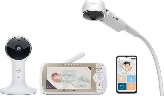 Ενδοεπικοινωνία Μωρού Motorola Ασύρματη με Κάμερα & Οθόνη 5" με Νανουρίσματα