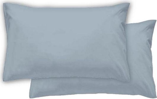 Μαξιλαροθήκες 50x70cm Σετ 2τμχ Γκρι μπλε