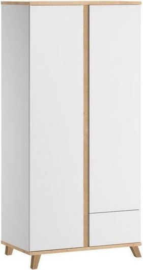 Ντουλάπα Cappuccino Δίφυλλη White 105x55x196cm