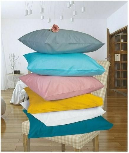 Μαξιλαροθήκες Flamingo Μονόχρωμες Rainbow 52x72cm Poly / Cotton 144 Κλωστών Emerald