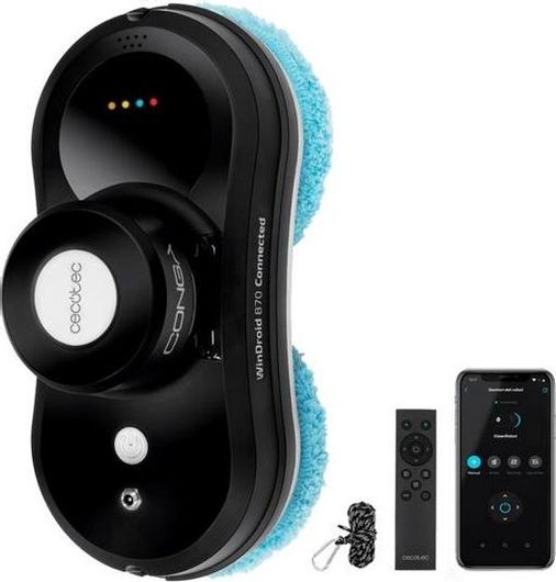 Ηλεκτρικός Καθαριστής Τζαμιών Cecotec Conga WinDroid 870 Connected T Ρεύματος Μαύρο