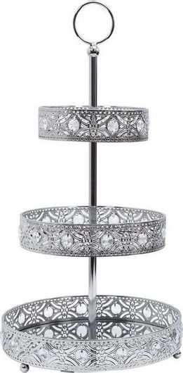 Ορντερβιέρα The Home Deco Factory Μεταλλική 3 Ορόφων Ασημί