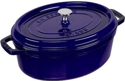 Κατσαρόλα Staub Oval Cocotte Βαθιά από Μαντέμι 4.2lt / 29cm Σκούρο Μπλε