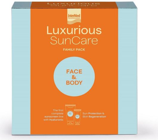 Σετ Αντηλιακών Intermed Luxurious Suncare Family Pack SPF15 με Αντηλιακή Κρέμα Προσώπου & Αντηλιακό Γαλάκτωμα Σώματος