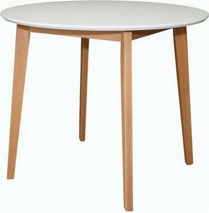 Τραπέζι Κουζίνας Fylliana Στρογγυλό 90x90x75cm Λευκό