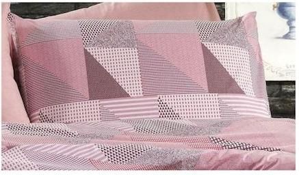 Μαξιλαροθήκη Dimcol Geometrical 331 με Φάσα 50x70cm Ροζ / Salmon