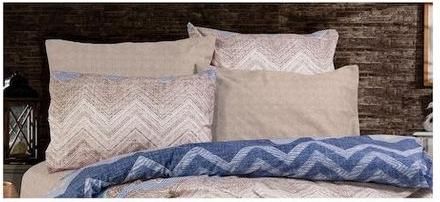 Μαξιλαροθήκη Dimcol Αθηνά 407 50x70cm Μπεζ / Μπλε