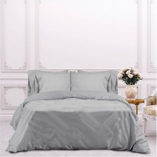 Μαξιλαροθήκες Makis Tselios Home Rihanna με Φάσα 50x70cm Σετ 2τμχ Ασημί / Γκρι