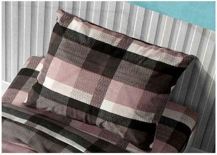 Μαξιλαροθήκη Dimcol Paradise 401 με Φάσα 50x70cm Μπορντό / Γκρι