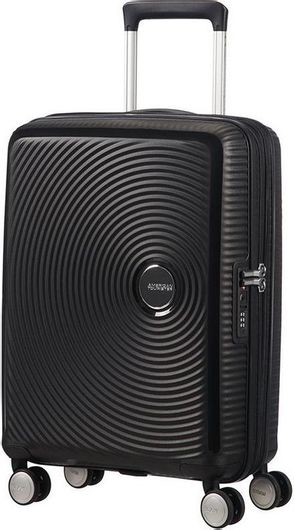 Βαλίτσα Καμπίνας American Tourister Soundbox Spinner Expandable Σκληρή 55x40x23cm Μαύρο