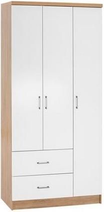 Ντουλάπα Ρούχων HomeMarkt Τρίφυλλη 89x42.5x181cm Sonama / Λευκό