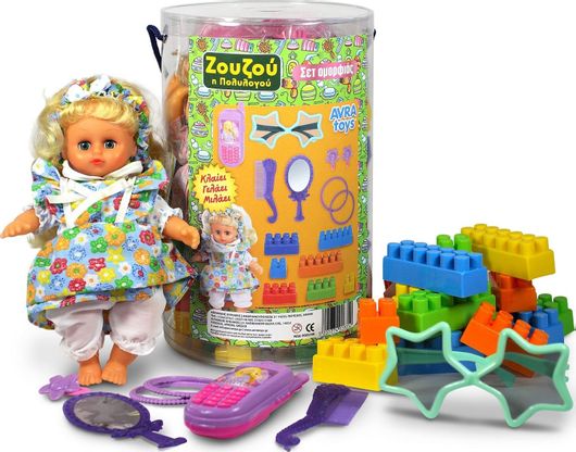 Τουβλάκια Avra Toys Ζουζού η Πολυλογού για 2+ Ετών 52τμχ