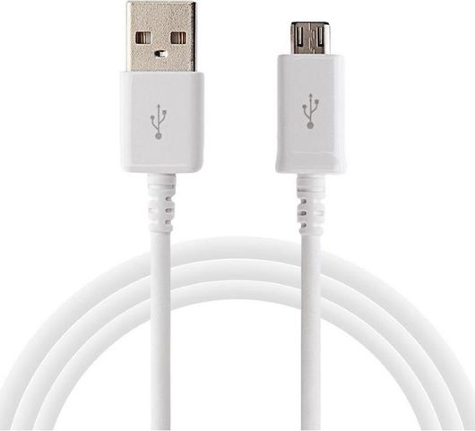 Καλώδιο Samsung USB 2.0 σε micro USB 1m Regular Λευκό