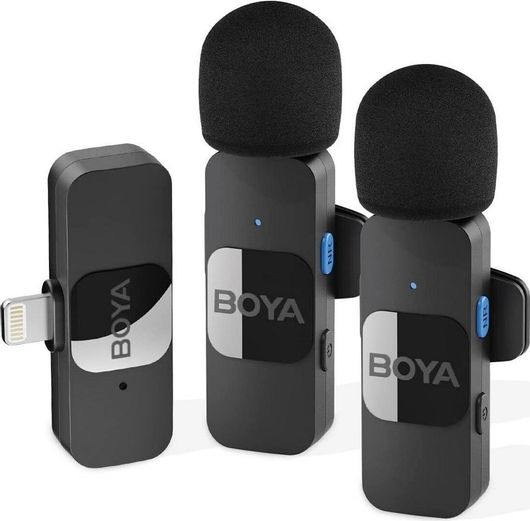 Μικρόφωνο Boya BY-V2 Ασύρματο Πέτου για Κάμερα Συμβατό με iPhone