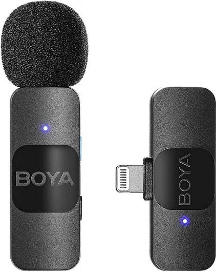 Μικρόφωνο Boya BY-V1 Ασύρματο Lightning Πέτου για Κάμερα