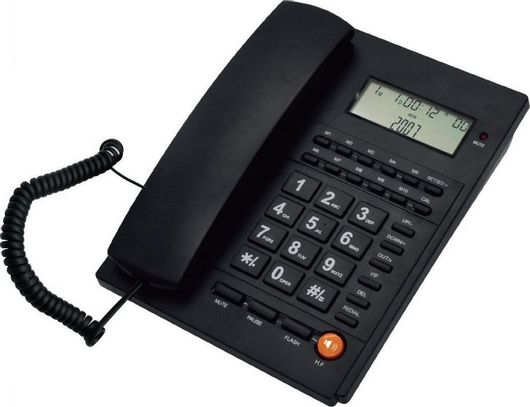 Ενσύρματο Τηλέφωνο Telco ΤΜ-PA117 Γραφείου Μαύρο