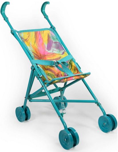 Καρότσι Κούκλας Avra Toys Πετρόλ Μεταλλικό 59cm