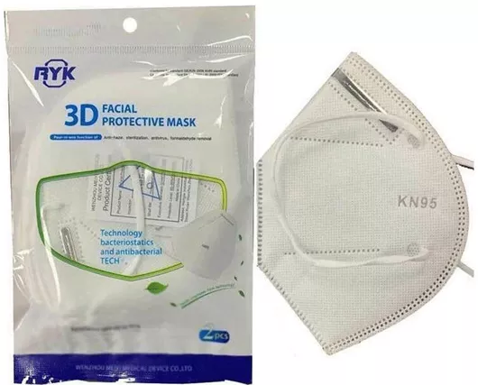 Μάσκα Ryk Προστασίας Ffp2 Λευκό 2τμχ