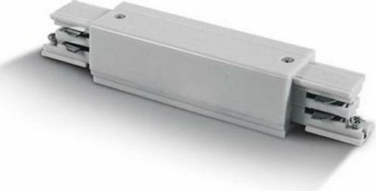 Αξεσουαρ Φωτιστικών Zambelis Lights Σύνδεσμος Ράγας Eυθείας για Τριφασική Ράγα για Σποτ Λευκό 19407