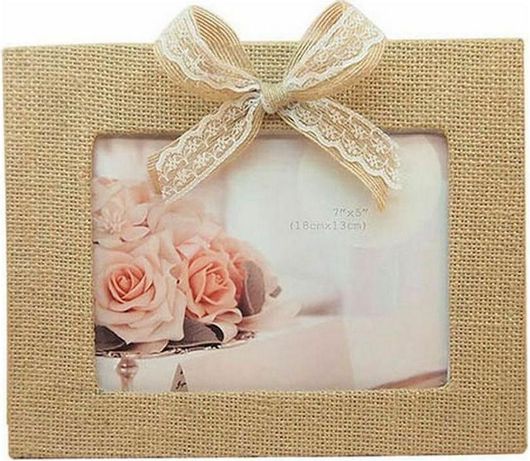Βιβλίο Ευχών Βάπτισης JK Home Decoration Υφασμάτινο με Κορνίζα Μπεζ