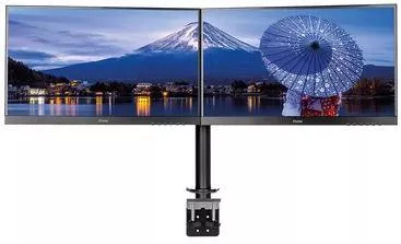 Βάση Οθόνης Υπολογιστή Iiyama DS1002C-B1 Γραφείου για 2 Οθόνες έως 30" με Βραχίονα