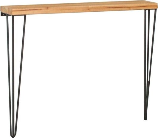 Κονσόλα Pakoworld Tetty από Ξύλο & Μέταλλο 90x14x75cm Φυσικό