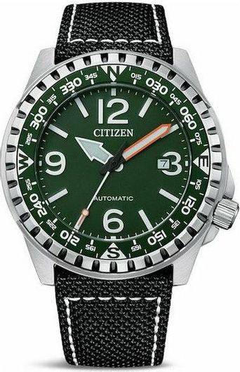Ανδρικό Ρολόι Citizen NJ2198-16X με Υφασμάτινο Λουράκι Μαύρο