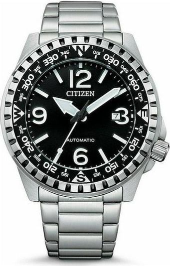 Ανδρικό Ρολόι Citizen NJ2190-85E με Μεταλλικό Μπρασελέ Ασημί