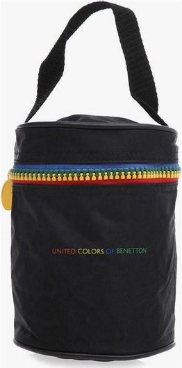 Κασετίνα Benetton Βαρελάκι με 1 Θήκη Μαύρο