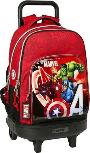 Σχολική Τσάντα Δημοτικού Τρόλεϊ The Avengers Infinity 45x22x33cm Κόκκινο