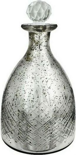 Καράφα Oriana Ferelli Γυάλινη Σερβιρίσματος Ουίσκι 26cm με Πώμα Ασημί 