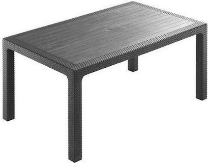 Τραπέζι Εξωτερικού Χώρου Rattan 150x90x53cm Ανθρακί