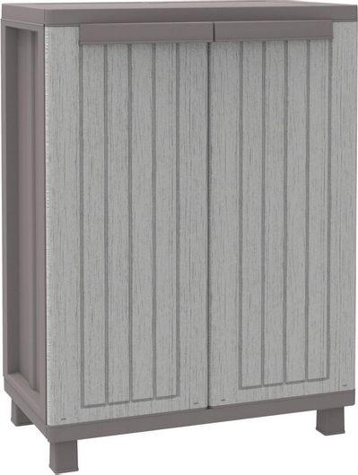 Δίφυλλη Ντουλάπα Εξωτερικού Χώρου JWood Πλαστική με 1 Ράφι 68 41x22.5x80cm