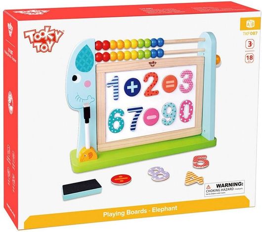 Πίνακας Tooky Toys Μαγνητικός / Μαυρο με Αριθμητική Elephant για 3+ Ετών