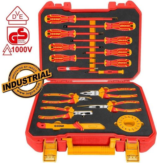 Εργαλειοθήκη Ingco HKITH1601 Κασετίνα με 16 Εργαλεία Ηλεκτρολόγου